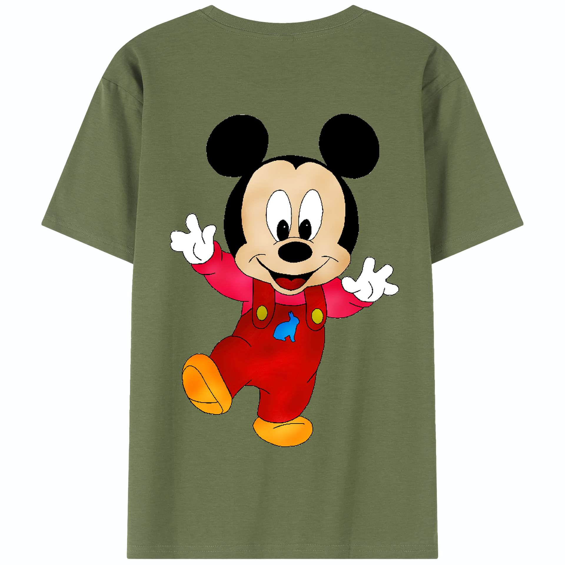 （画像用） ミッキーマウス Mickey Mouse 綿100％半袖Tシャツ（背面プリント）